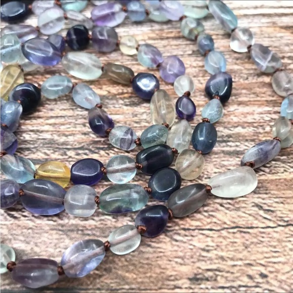 Gorgeous double point Crystal Fluorite necklace - Picture 7 of 8